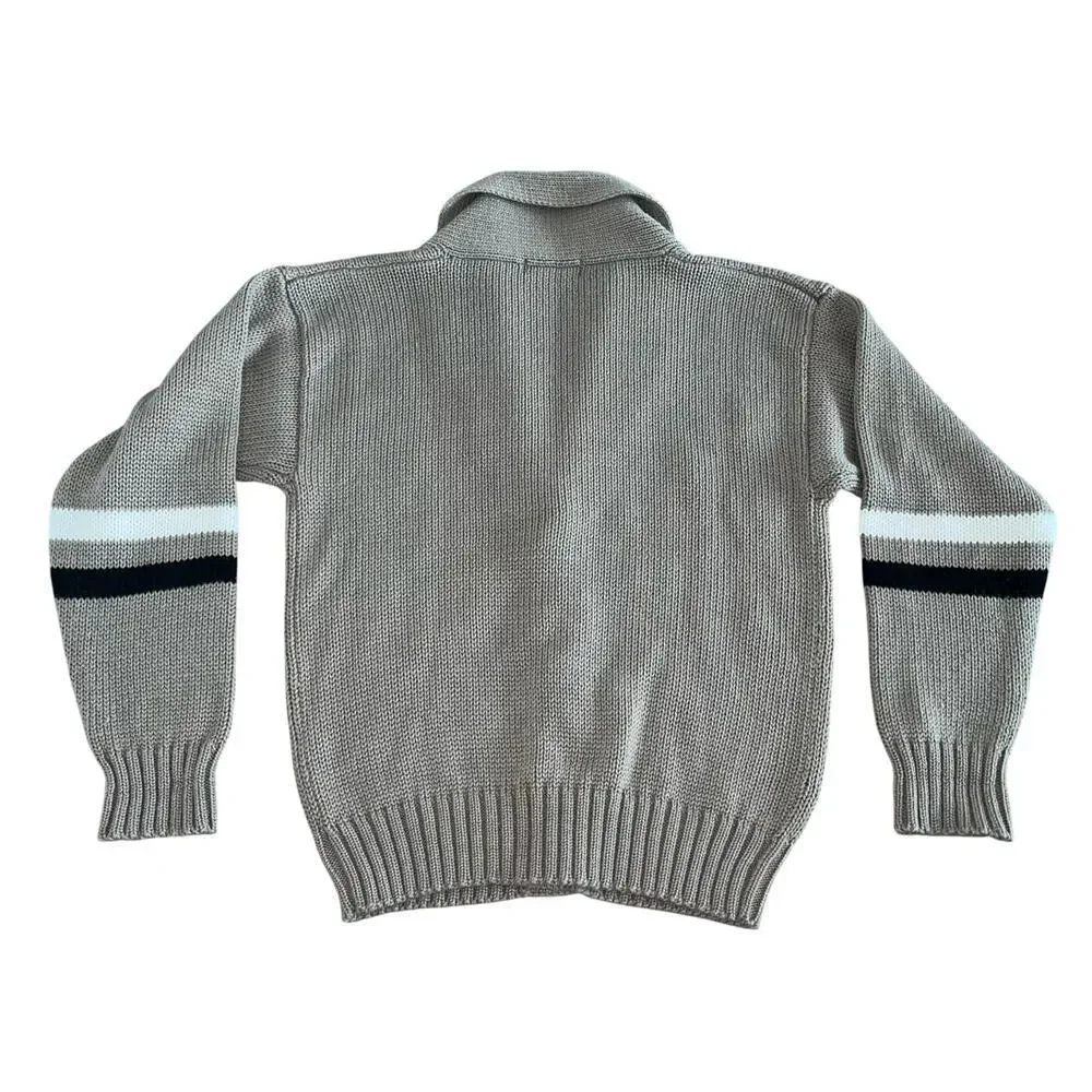 Vintage Puritan Men's Wool Blend Shawl Collar Cardigan Sweater M Aztec Western